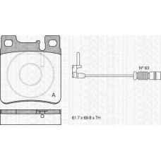 8110 23003 TRIDON Brake pads - rear