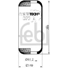 15003 FEBI Сильфон пневматической рессоры