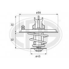 350334 ERA Термостат, охлаждающая жидкость