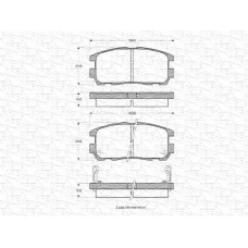 363702160618 MAGNETI MARELLI Комплект тормозных колодок, дисковый тормоз