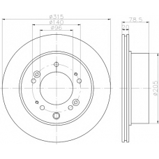 MDC2227 MINTEX Тормозной диск