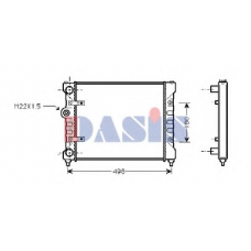 040390N AKS DASIS Радиатор, охлаждение двигателя