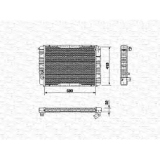 350213655000 MAGNETI MARELLI Радиатор, охлаждение двигател