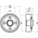 MBD032 MINTEX Тормозной барабан