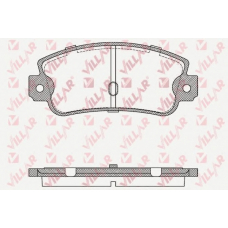 626.0106 VILLAR Комплект тормозных колодок, дисковый тормоз