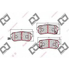 BP1598 DJ PARTS Комплект тормозных колодок, дисковый тормоз