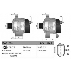 DAN1058 DENSO Генератор