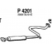 P4201 FENNO Средний глушитель выхлопных газов