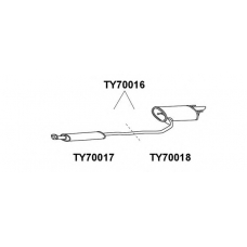 TY70018 VENEPORTE Глушитель выхлопных газов конечный