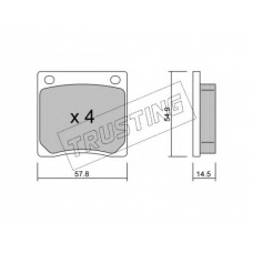 238.0 TRUSTING Комплект тормозных колодок, дисковый тормоз