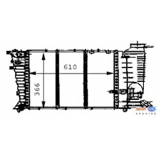 8MK 376 707-281 HELLA Радиатор, охлаждение двигателя