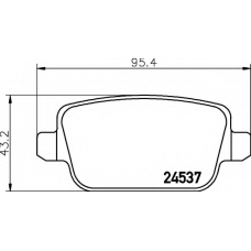 8DB 355 013-301 HELLA Комплект тормозных колодок, дисковый тормоз