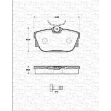 363702161266 MAGNETI MARELLI Комплект тормозных колодок, дисковый тормоз