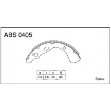 ABS0405 Allied Nippon Колодки барабанные