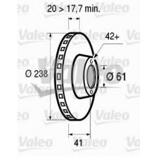 186229 VALEO Тормозной диск