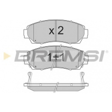 BP3258 BREMSI Комплект тормозных колодок, дисковый тормоз