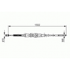 1 987 477 214 BOSCH Трос, стояночная тормозная система