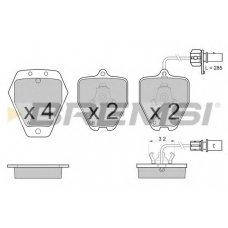 BP3119 BREMSI Комплект тормозных колодок, дисковый тормоз