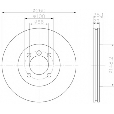 MDC391 MINTEX Тормозной диск