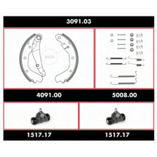 SPK 3091.03 ROADHOUSE Комплект тормозов, барабанный тормозной механизм