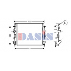 180009N AKS DASIS Радиатор, охлаждение двигателя