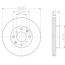 8DD 355 104-941 HELLA Тормозной диск