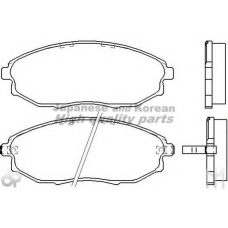 1080-2190A ASHUKI Комплект тормозных колодок, дисковый тормоз