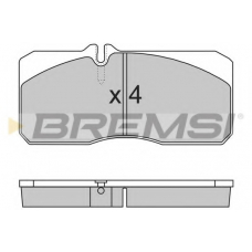 BP7267 BREMSI Комплект тормозных колодок, дисковый тормоз