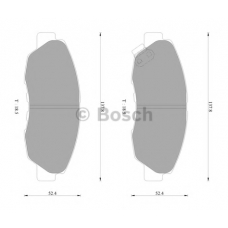 0 986 AB2 320 BOSCH Комплект тормозных колодок, дисковый тормоз