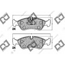 BP1266 DJ PARTS Комплект тормозных колодок, дисковый тормоз