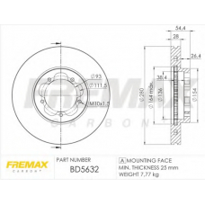 BD-5632 FREMAX Тормозной диск