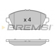 BP2945 BREMSI Комплект тормозных колодок, дисковый тормоз
