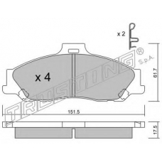495.0 TRUSTING Комплект тормозных колодок, дисковый тормоз