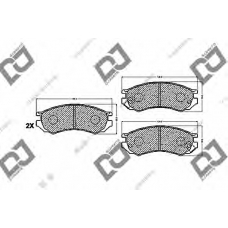 BP1465 DJ PARTS Комплект тормозных колодок, дисковый тормоз