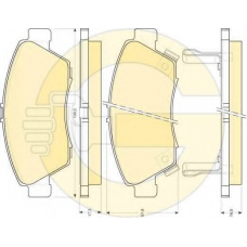 6111839 GIRLING Комплект тормозных колодок, дисковый тормоз