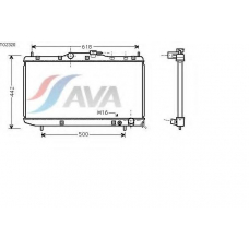 TO2320 AVA Радиатор, охлаждение двигателя