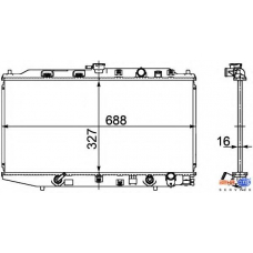 8MK 376 707-651 HELLA Радиатор, охлаждение двигателя