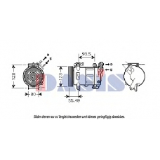 851866N AKS DASIS Компрессор, кондиционер