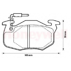 571332X BENDIX Комплект тормозных колодок, дисковый тормоз