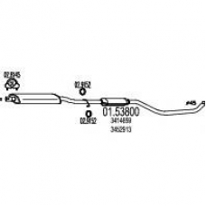 01.53800 MTS Средний глушитель выхлопных газов
