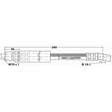 FBH6339 FIRST LINE Тормозной шланг