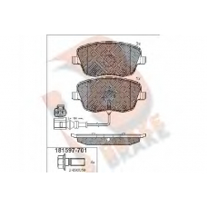 RB1597-701 R BRAKE Комплект тормозных колодок, дисковый тормоз