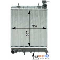 8MK 376 762-061 HELLA Радиатор, охлаждение двигателя