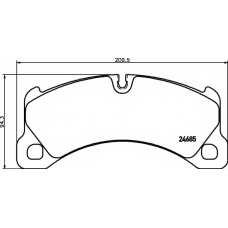 8DB 355 015-131 HELLA Комплект тормозных колодок, дисковый тормоз