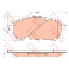 GDB3610 TRW Комплект тормозных колодок, дисковый тормоз