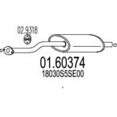 01.60374 MTS Глушитель выхлопных газов конечный
