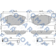 FO 911081 FOMAR ROULUNDS Комплект тормозных колодок, дисковый тормоз