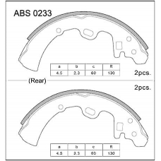 ABS0233 Allied Nippon Колодки барабанные