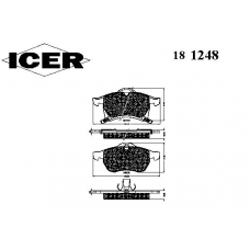 181248 ICER Комплект тормозных колодок, дисковый тормоз