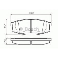 0 986 494 380 BOSCH Комплект тормозных колодок, дисковый тормоз